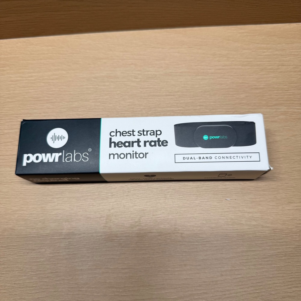 Powr Labs Chest Strap Heart Rate Monitor Dual-Band Bluetooth ANT+ Fitness Black